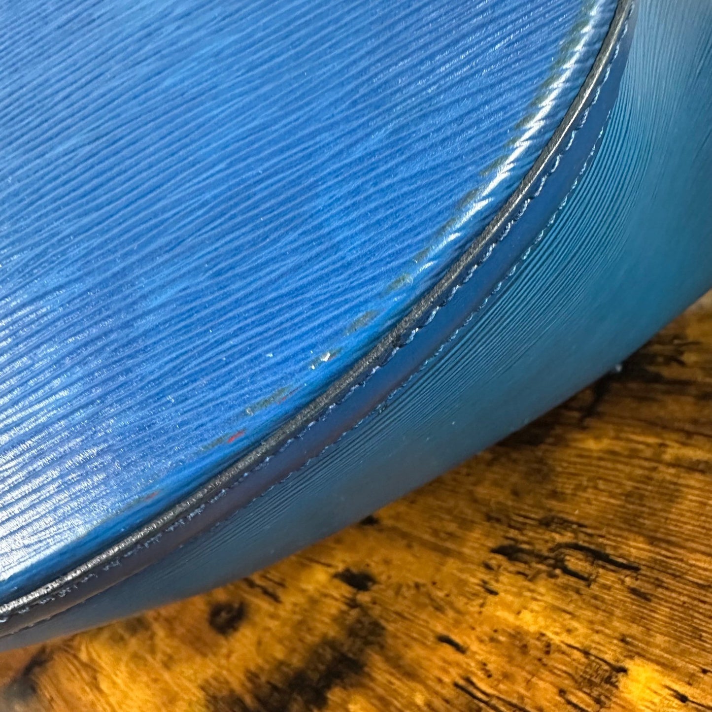 Louis Vuitton Epi Leather Saint Jacques Shoulder Bag Blue Vintage Authentic