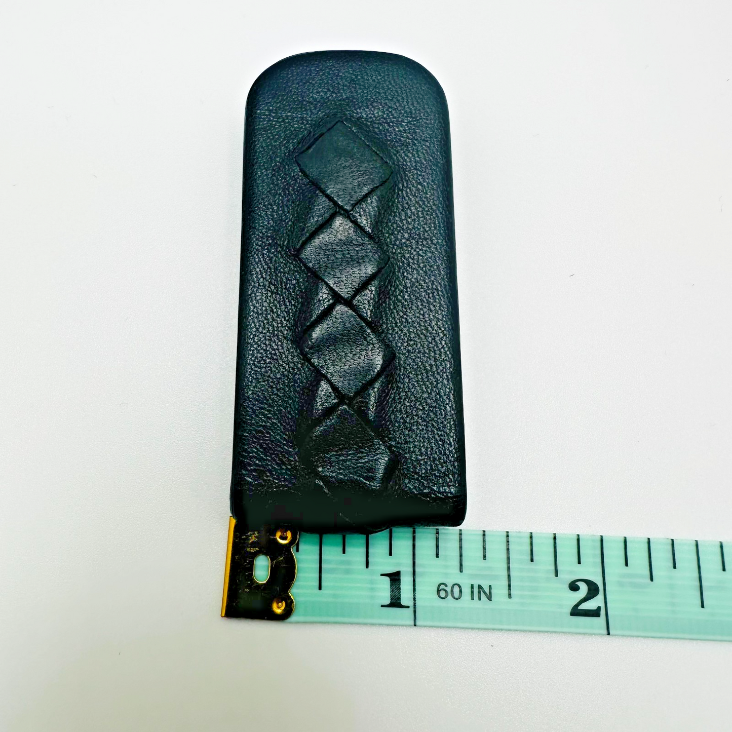 Bottega Veneta Black Intrecciato Leather Money Clip Magnetic Slim Minimalist