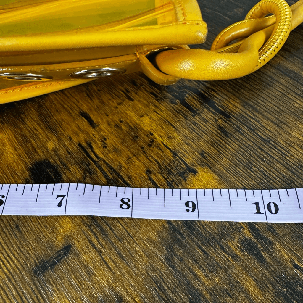 Dolce & Gabbana D&G Rhinestone Embellished Clear Orange Vinyl Tote Bag