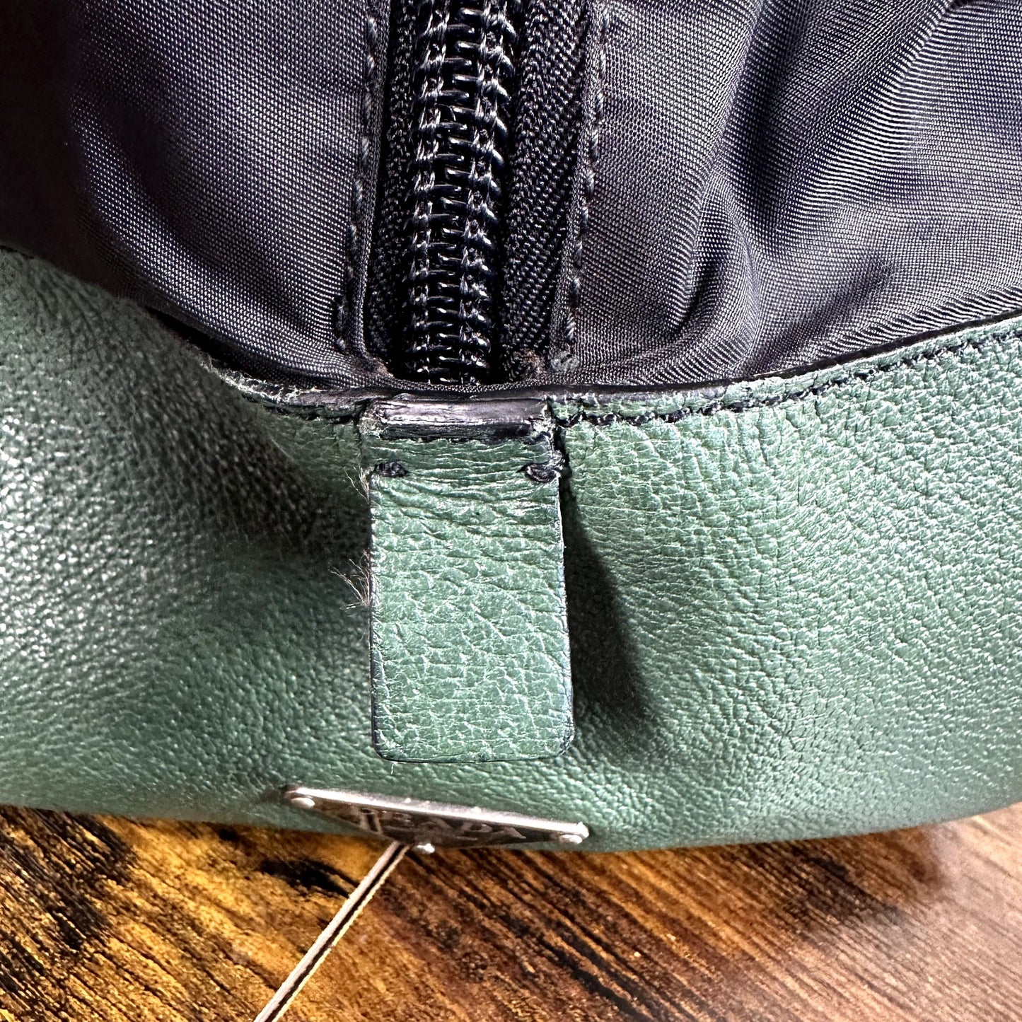 Prada Tessuto Nylon & Leather Travel Duffel Bag Overnight Weekend Authentic