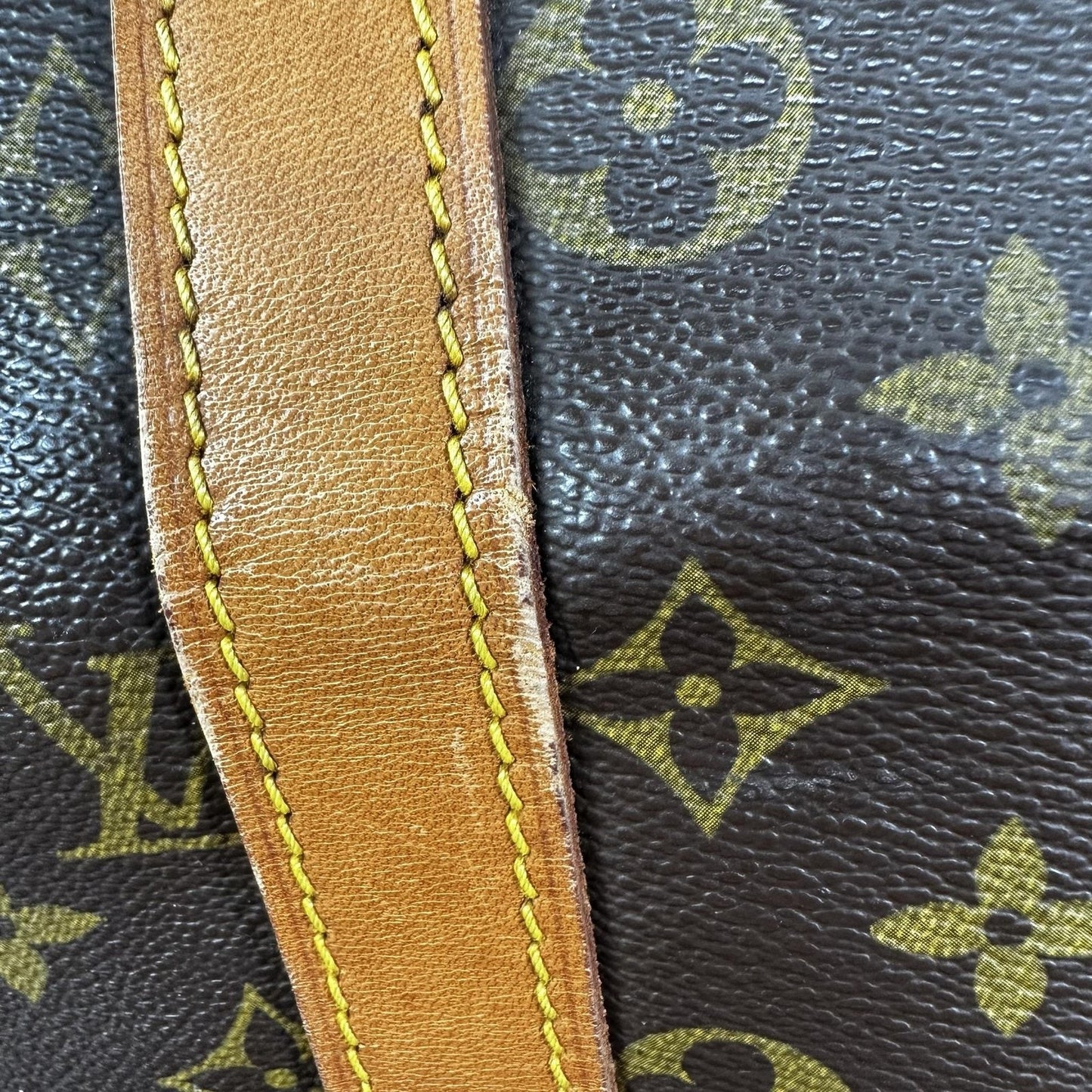 Louis Vuitton Brown Monogram Keepall 45 Canvas Travel Duffel Bag Made France