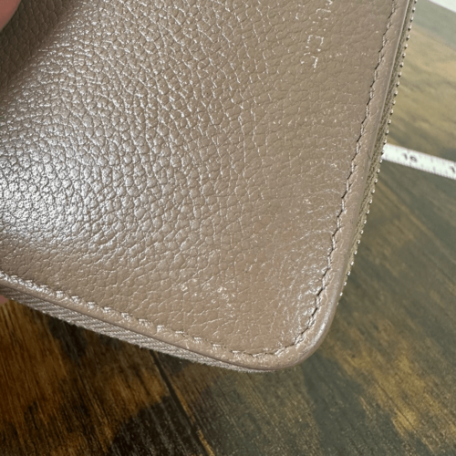 Yves Saint Laurent Pebbled Leather Compact Wallet W/ Certificate of Authenticity
