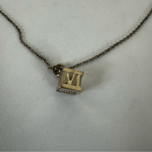 Tiffany & Co Roman Cube Pendant Necklace Silver W/ Certificate of Authenticity
