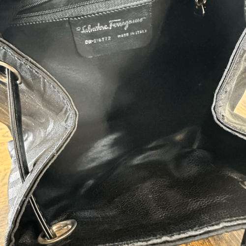 Ferragamo Nylon Leather Backpack Black W/ Certificate of Authenticity