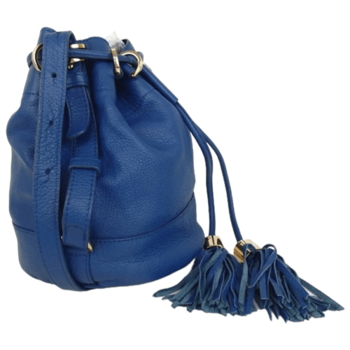 See by Chloe Small Vicki Leather Bucket Bag Blue W/ Certificate of Authenticity