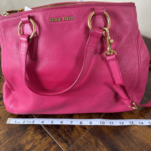 Miu Miu Pink Leather Handbag W/ Certificate of Authenticity