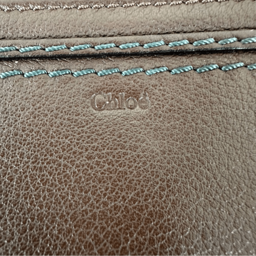Chloe Marcie Full Zip Leather Wallet Brown W/ Certificate of Authenticity