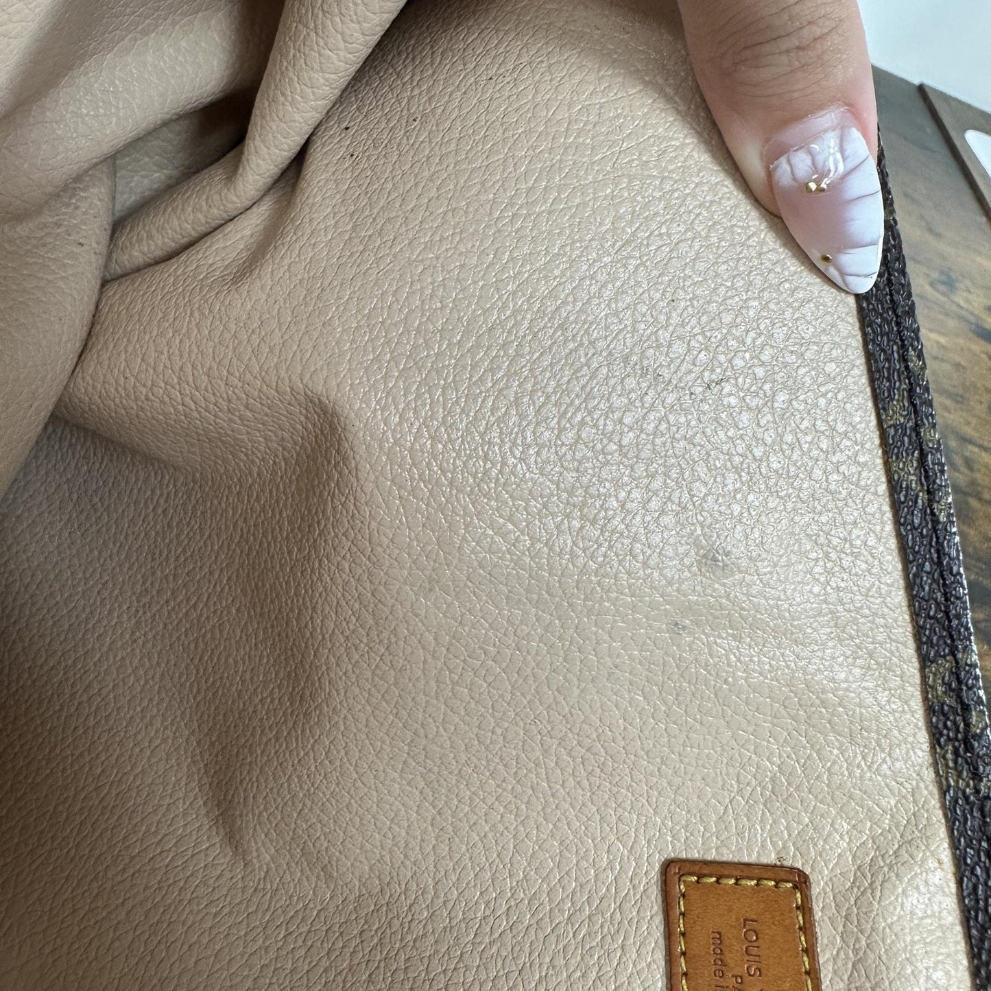 Louis Vuitton Vintage Sac Plat Tote Bag Large Brown Monogram Logo Canvas France