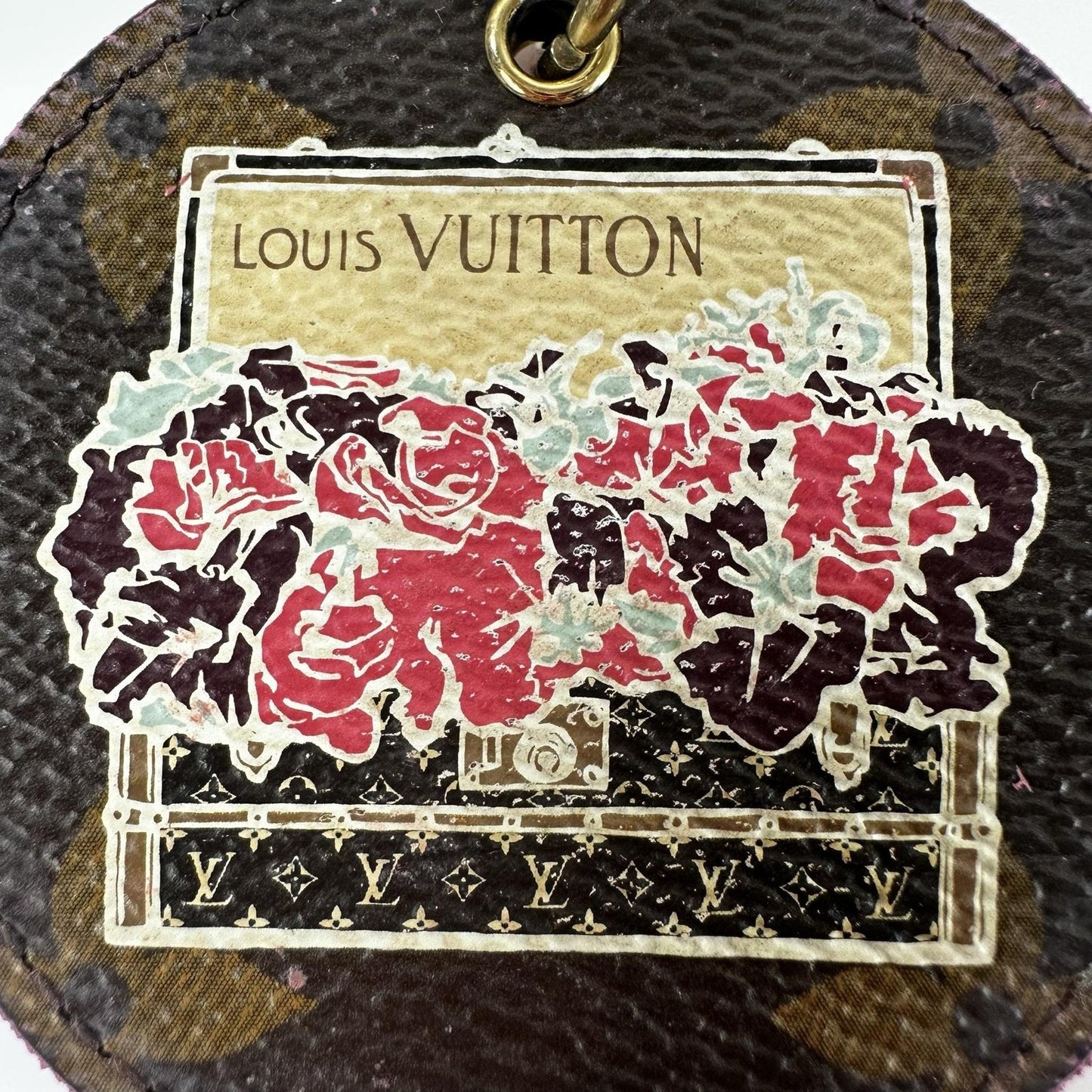 Louis Vuitton Floral Keyring Womens One Size Multicolor Monogram Spain Keychain