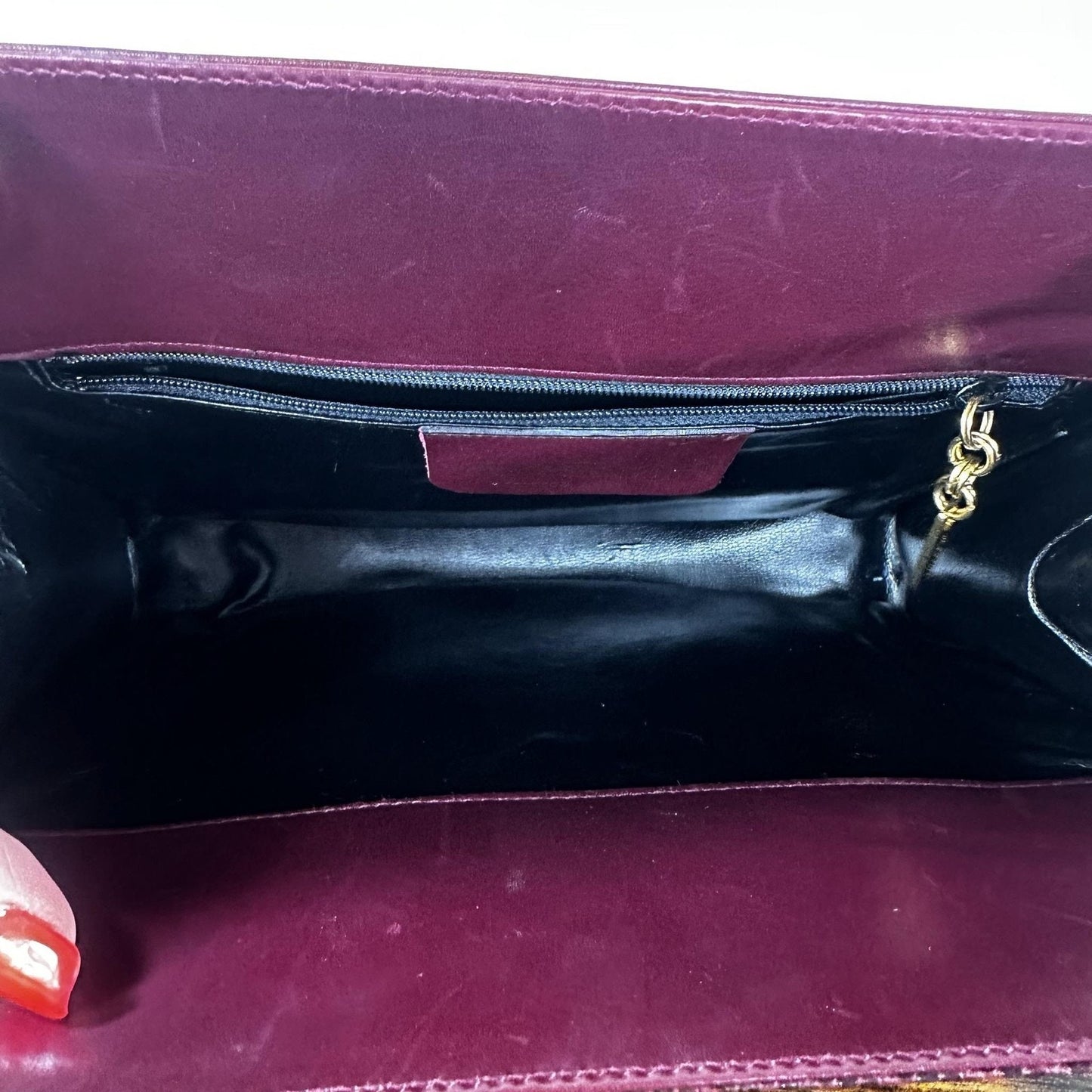 Salvatore Ferragamo Vintage Crossbody Bag Small Bordeaux Leather Italy Authentic