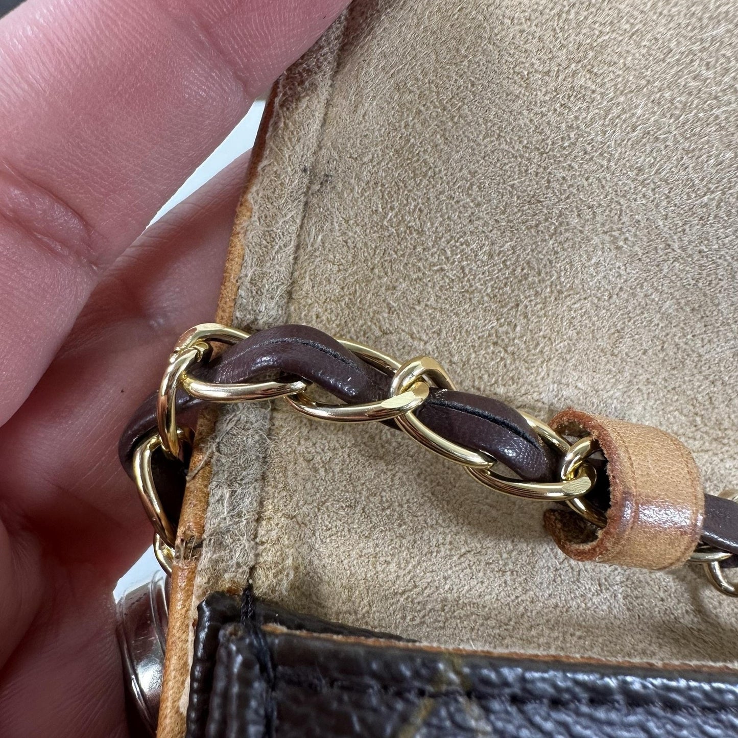 Louis Vuitton Vintage Monogram Twin Pochette Bag Small Brown Canvas Spain