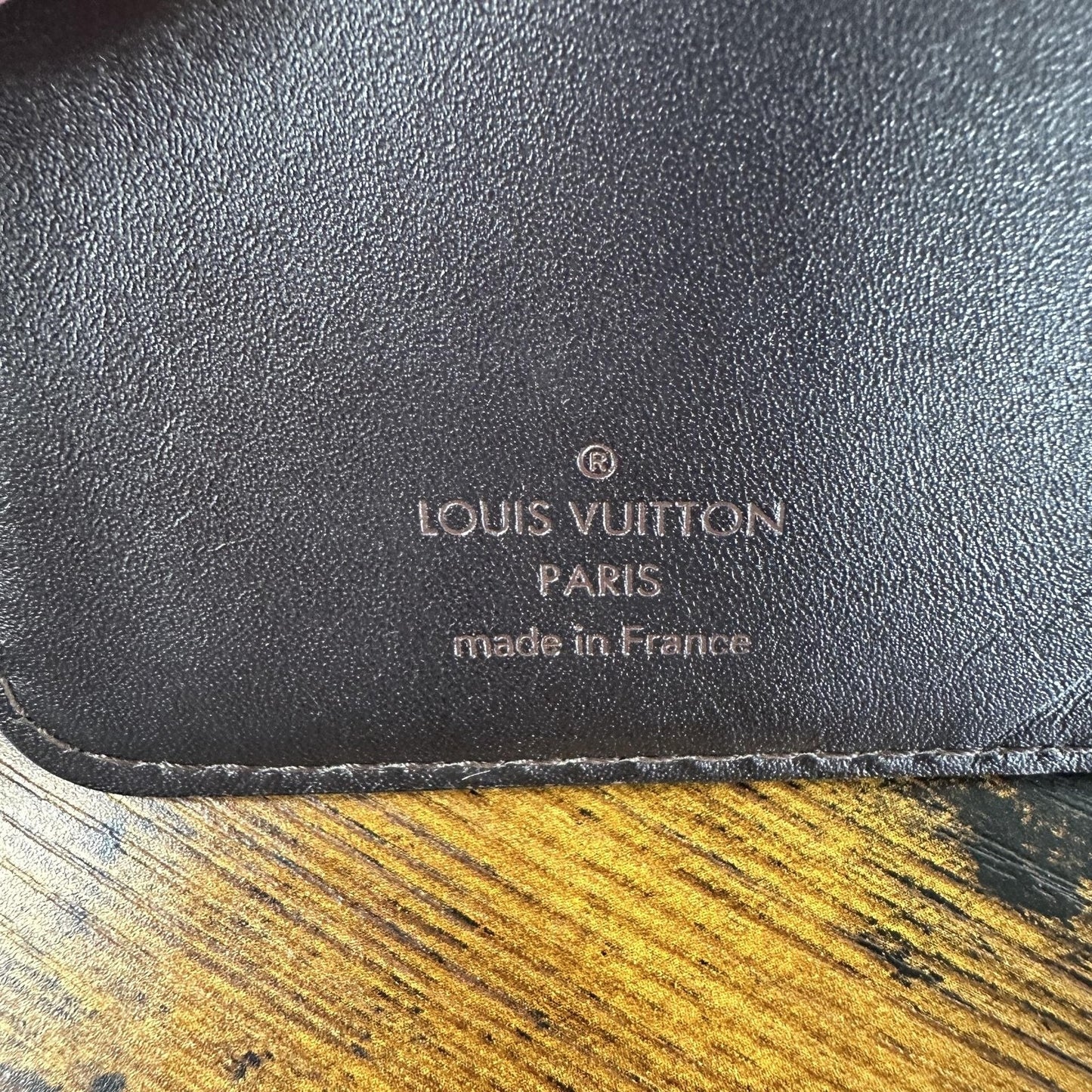 Louis Vuitton Wallet Mens One Size Brown Leather Slim Fold Card Holder France