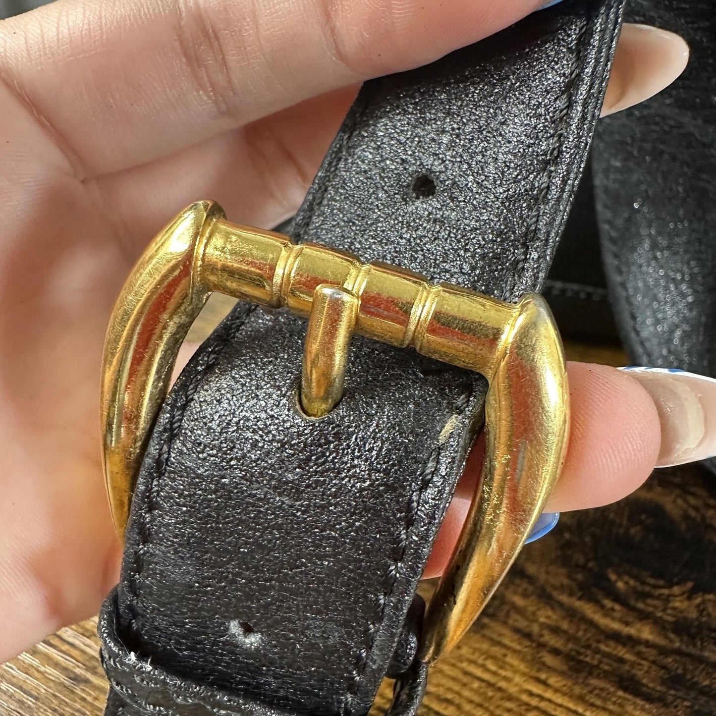 Gianni Versace Vintage Backpack Bag Medium Black Leather Medusa Men Women