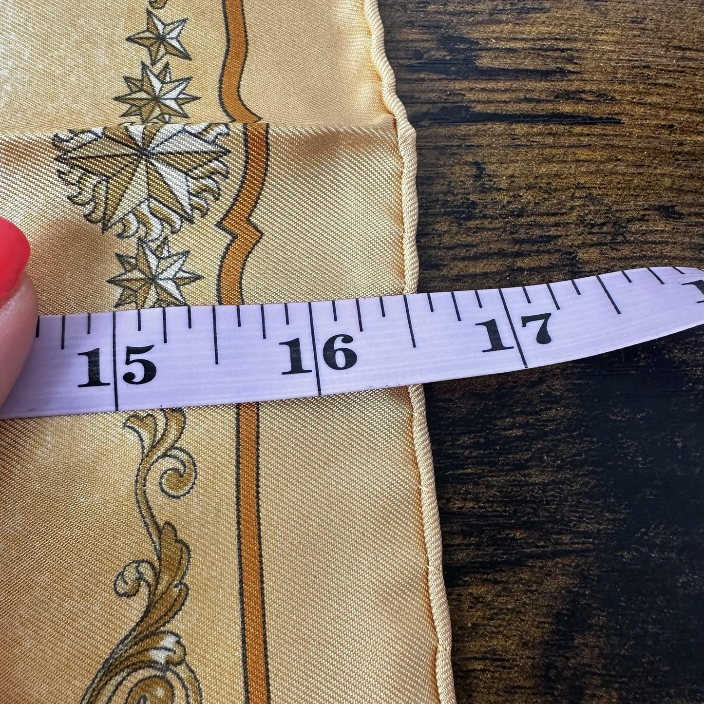 Hermes Vintage French Festival Hawaii Scarf Gold Silk Square France 16.5”