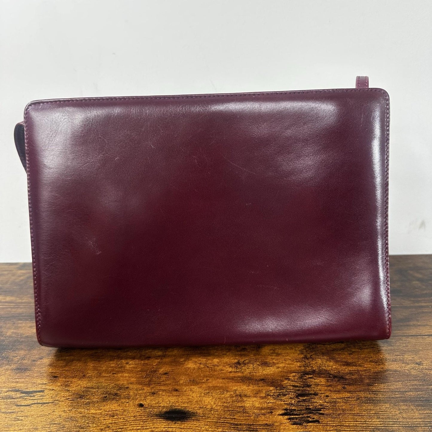 Salvatore Ferragamo Vintage Crossbody Bag Small Bordeaux Leather Italy Authentic