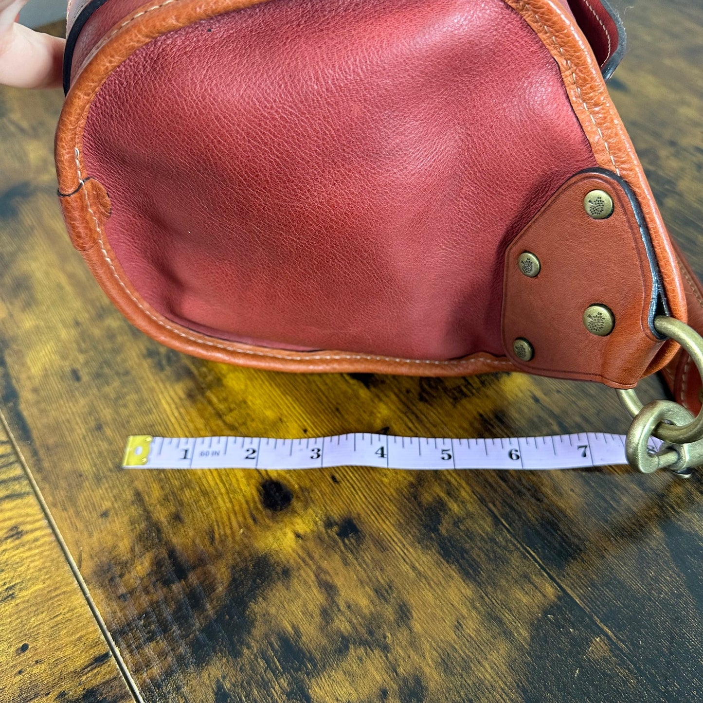 Mulberry Alana Satchel - Rare Red Leather & Orange Trim