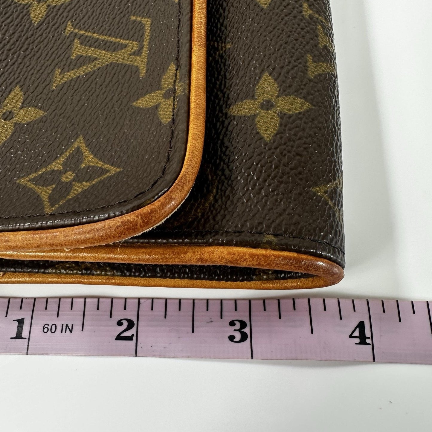 Louis Vuitton Vintage Monogram Twin Pochette Bag Small Brown Canvas Spain