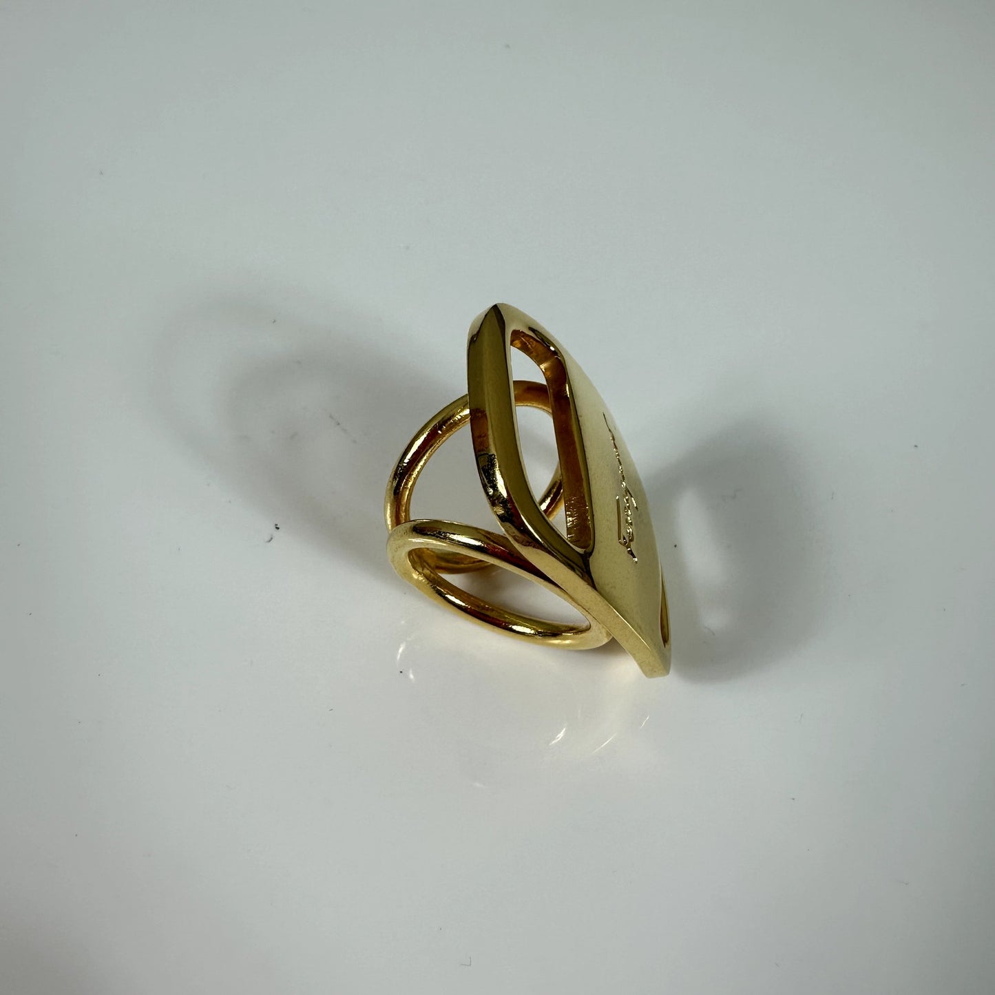 Salvatore Ferragamo Vara Gold Tone Scarf Ring
