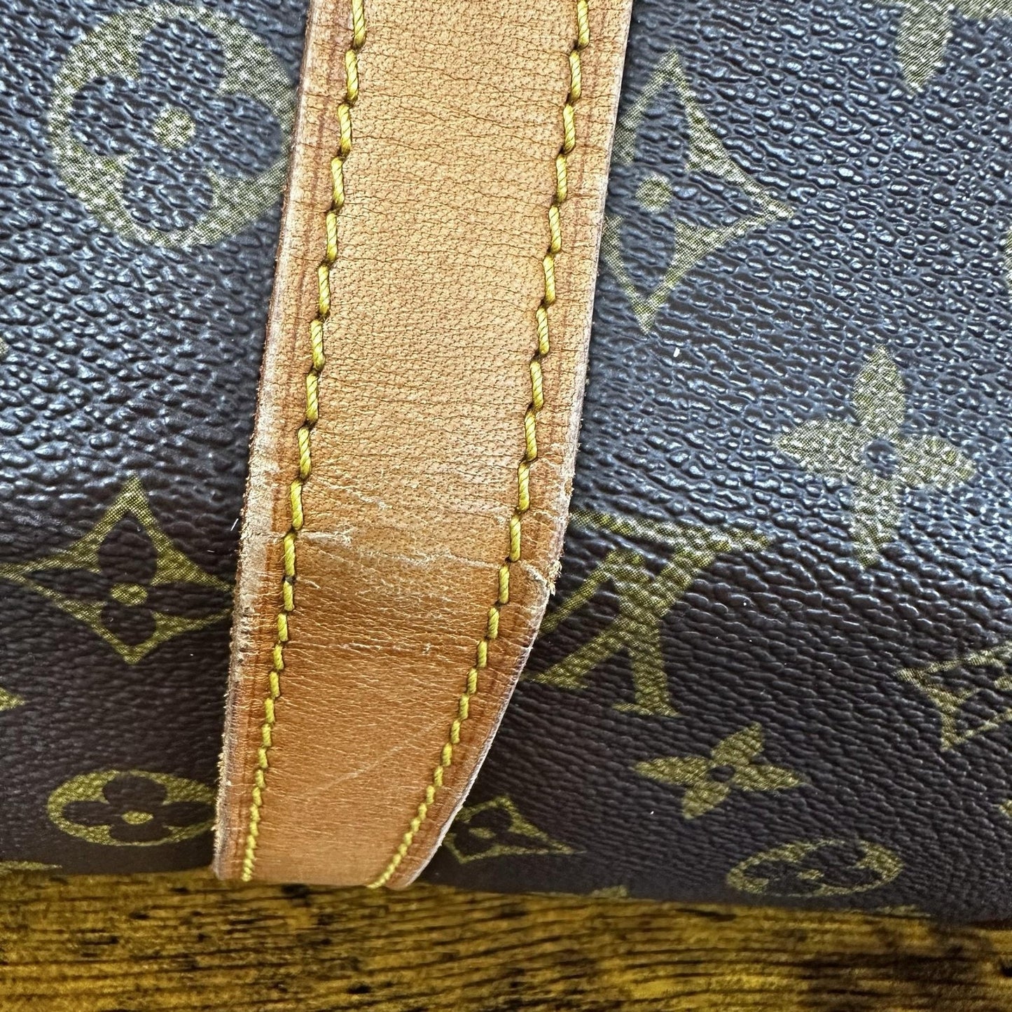 Louis Vuitton Brown Monogram Keepall 45 Canvas Travel Duffel Bag Made France