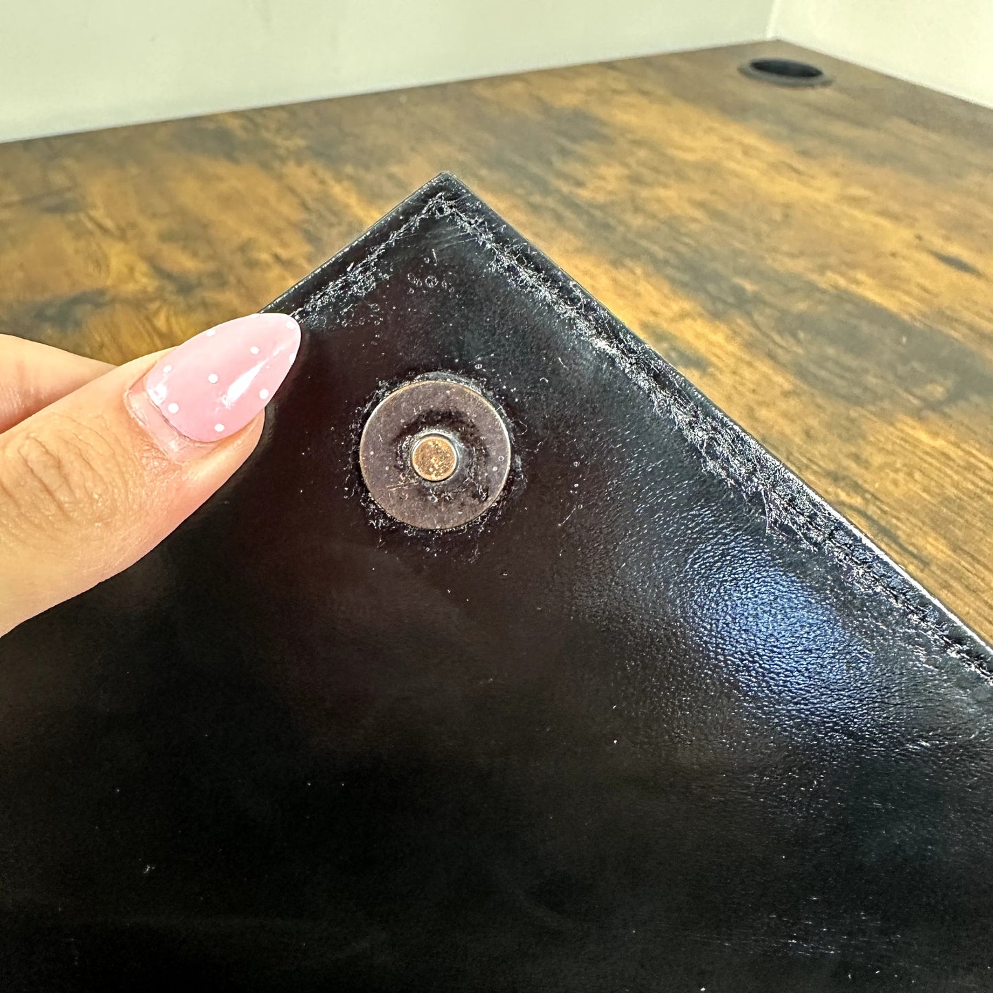 Yves Saint Laurent YSL Black Leather Clutch Bag Authentic Vintage