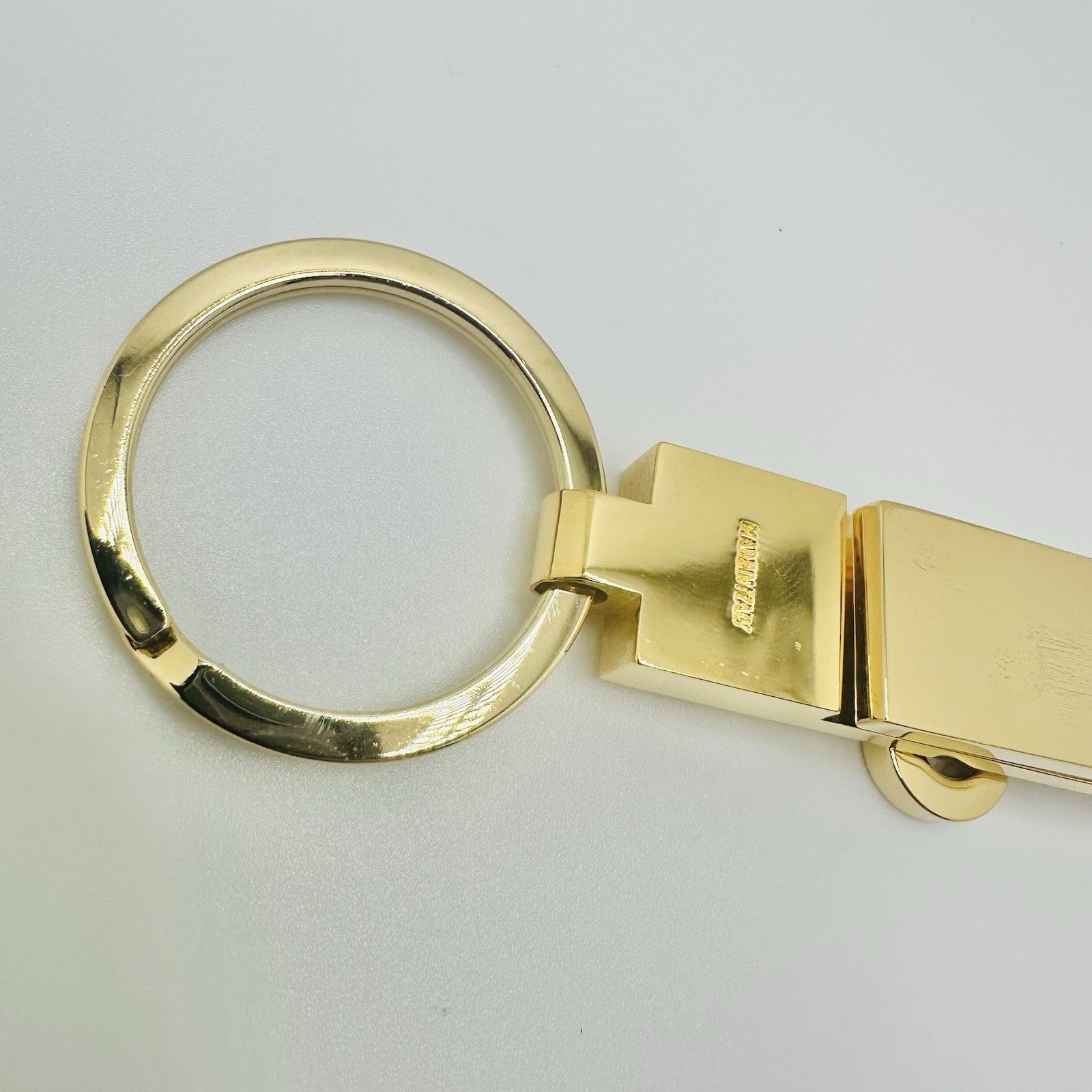 Salvatore Ferragamo Gancini Gold Tone Key Ring Detachable