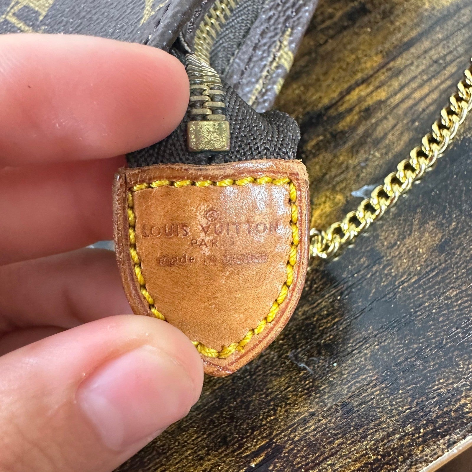 Louis Vuitton Monogram Bucket Accessories Pochette Bag Authentic Vintage