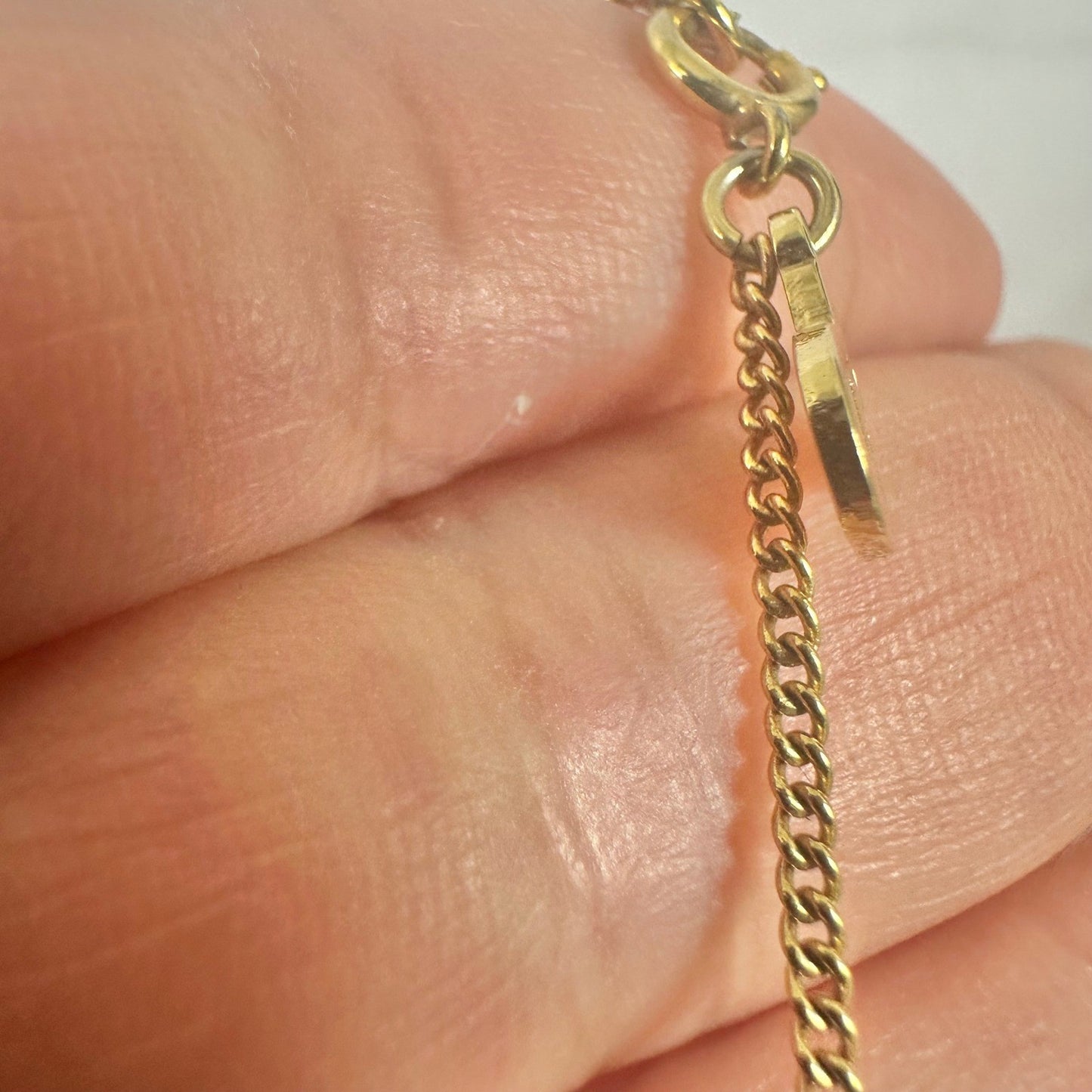 Vintage Christian Dior CD Logo Gold Chain Necklace Designer Jewelry