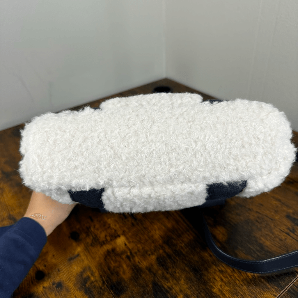 Chloe Woody Faux Shearling Fur Tote Bag 2-Way Small Size