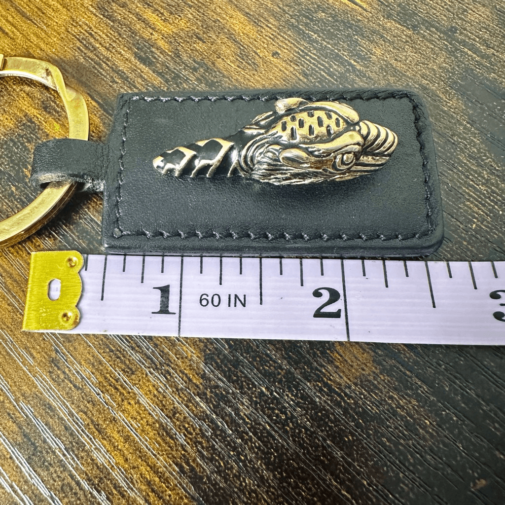 Gucci Tiger Metal Leather Key Ring Keychain Bag Charm