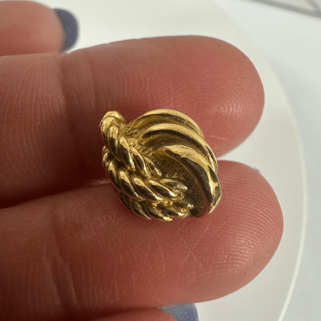 Christian Dior Gold Tone Vintage Earrings Pierced