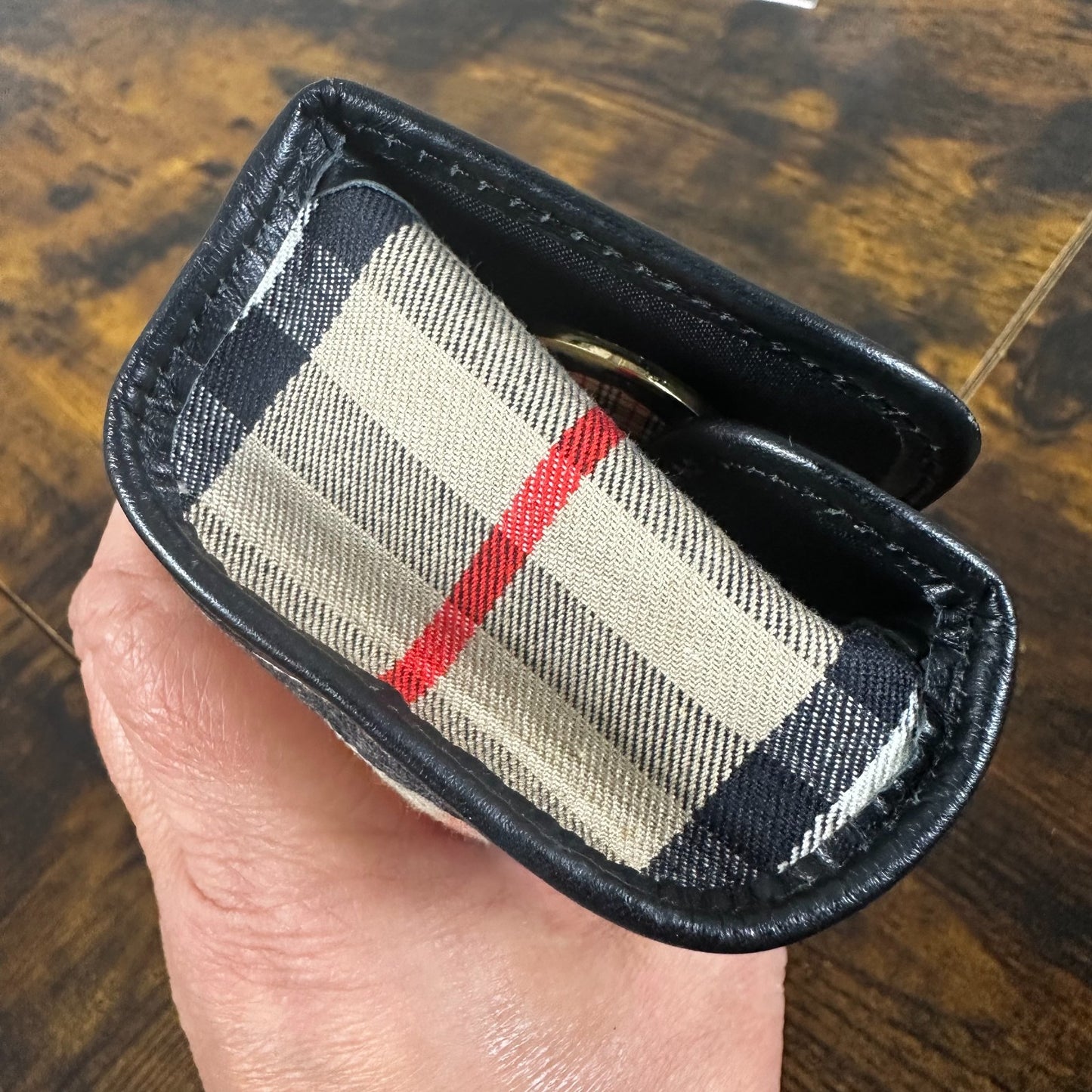 Burberry Nova Check Plaid Vintage Golf Ball Pouch Holder