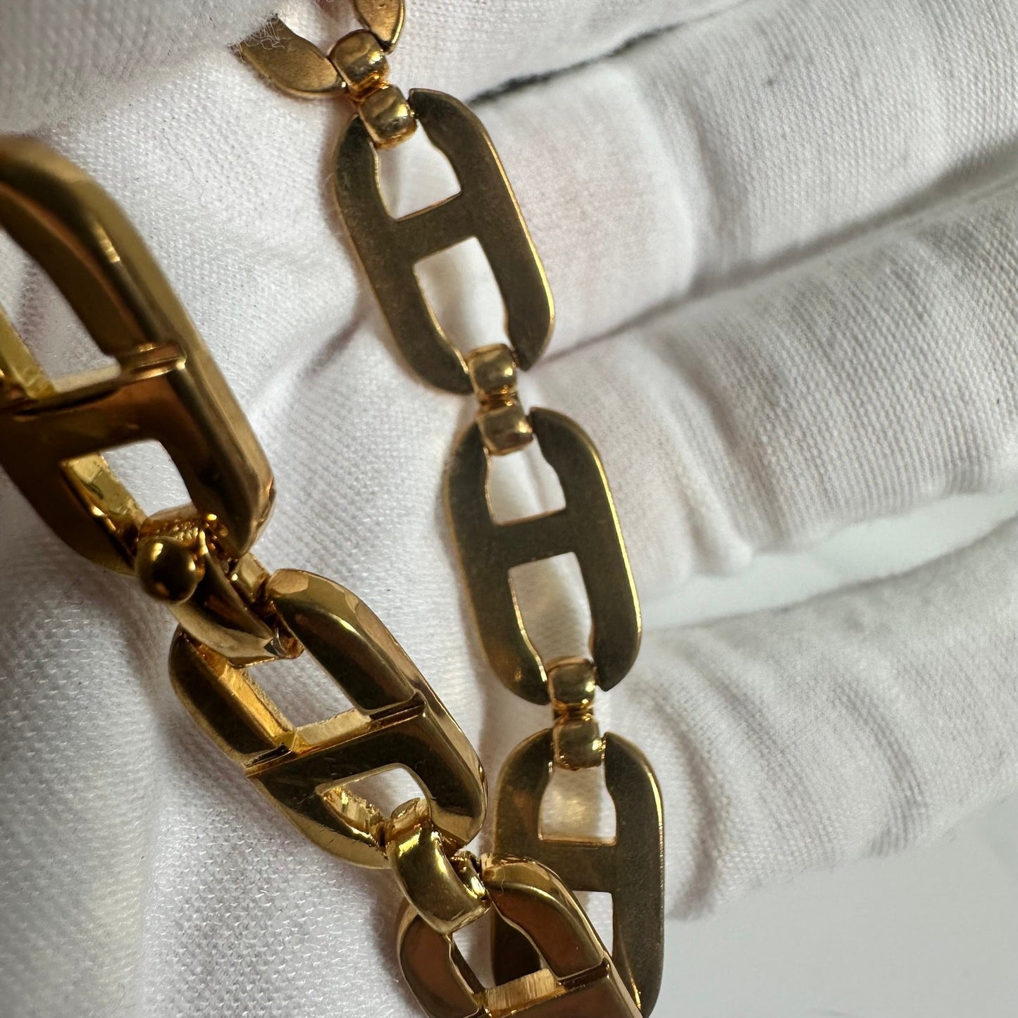 Vintage Christian Dior CD Logo Gold Tone Bracelet