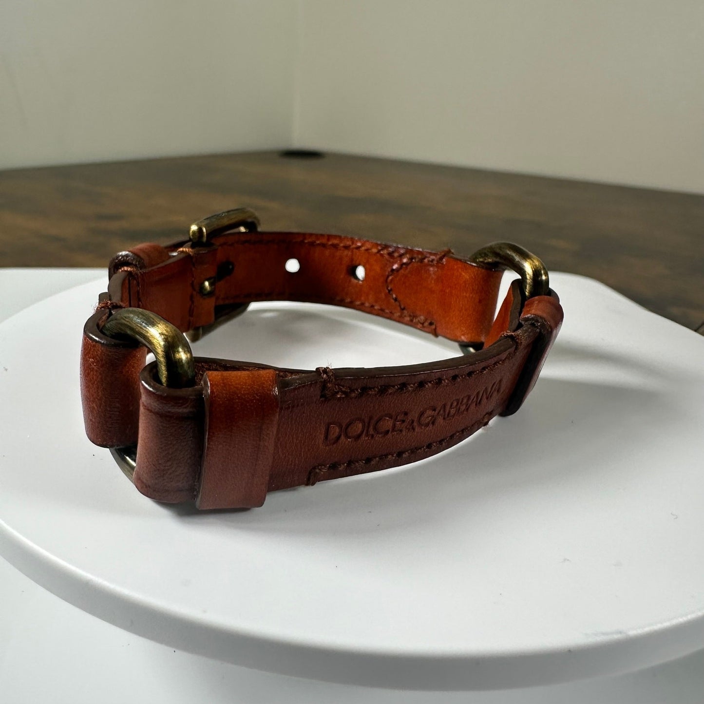 Dolce & Gabbana Brown Leather Bracelet Women's Men's