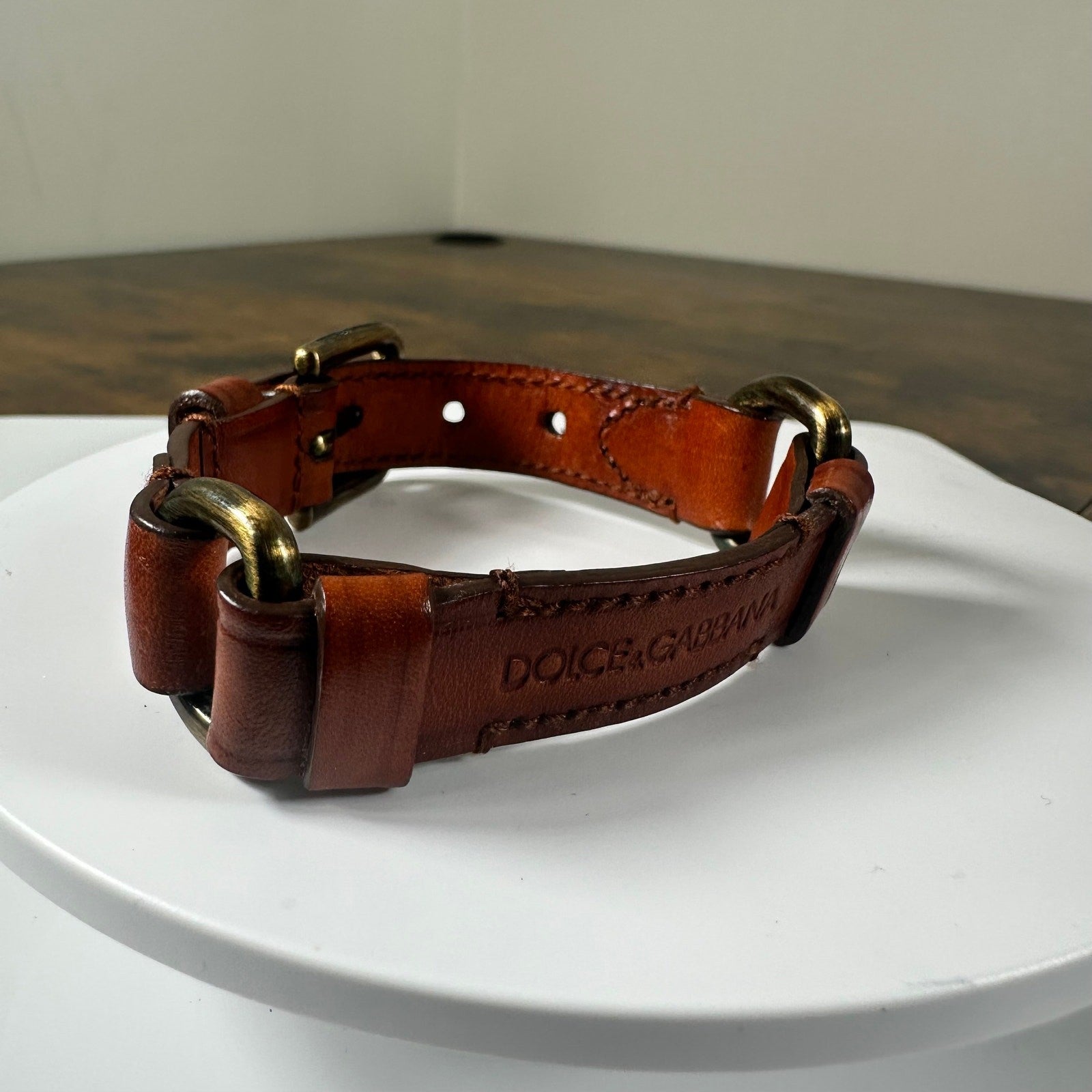 Dolce & Gabbana Brown Leather Bracelet Women's Men's
