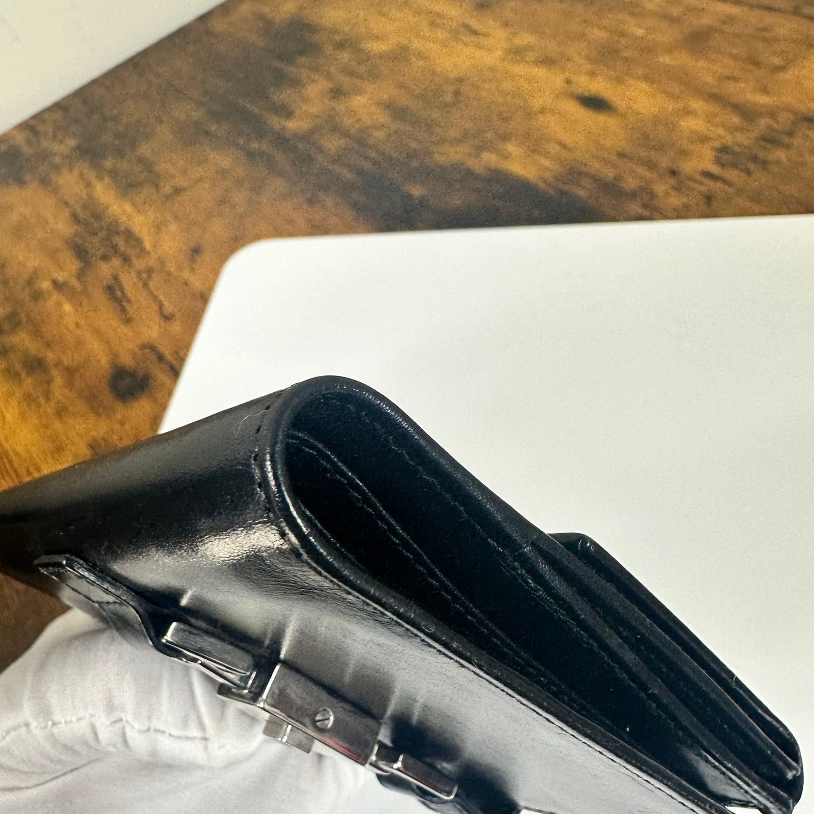 Authentic Gucci Jackie Compact Black Leather Wallet