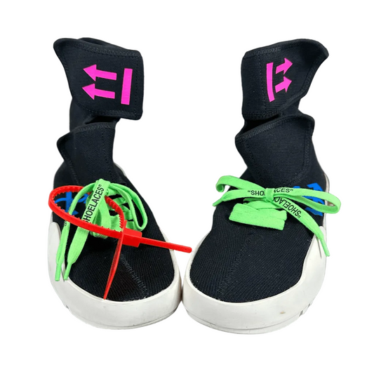 Off White Virgil Abloh Moto Wrap Neoprene High Top Sneakers Women Sz 38/8 US AUT