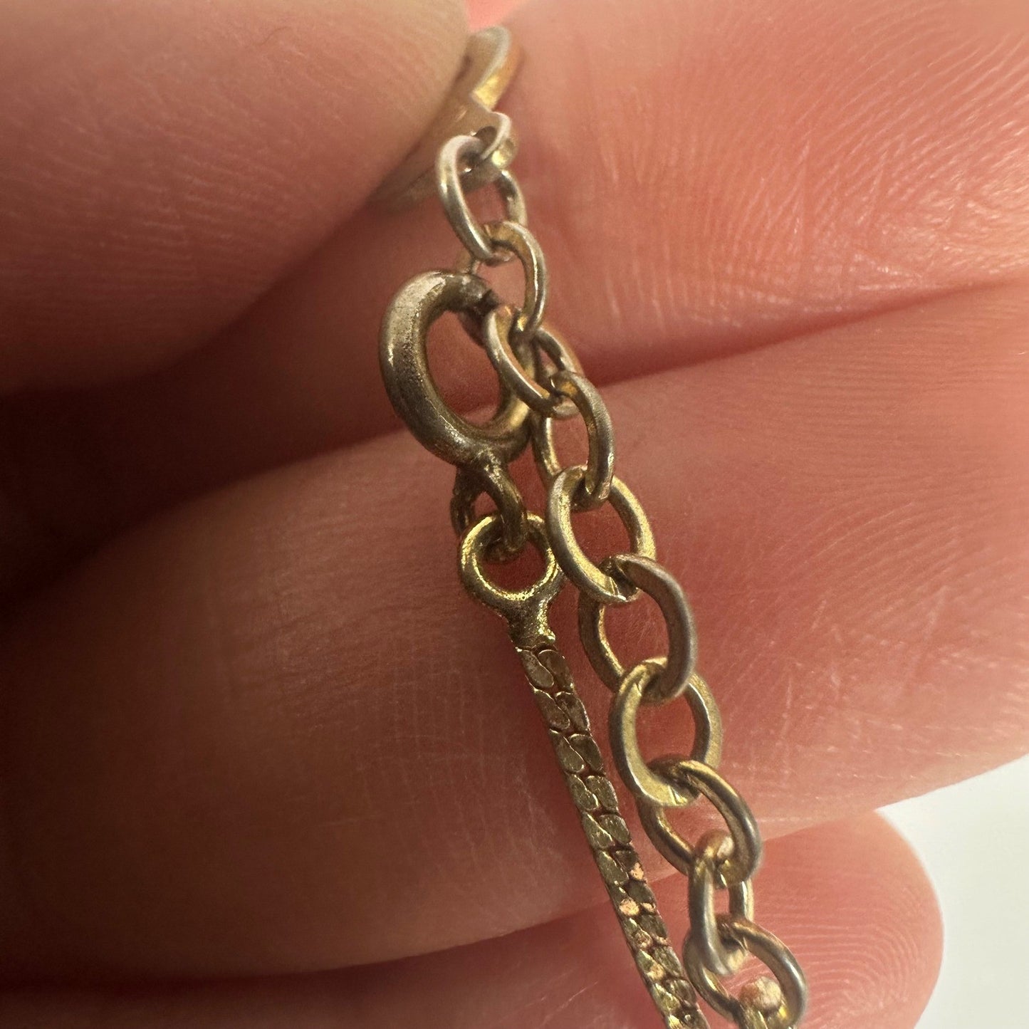 Vintage Christian Dior Necklace Gold Tone Pendant Logo Charm