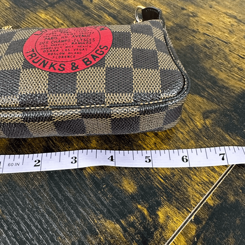 Louis Vuitton Damier Ebene Trunks & Bags Mini Pochette Bag