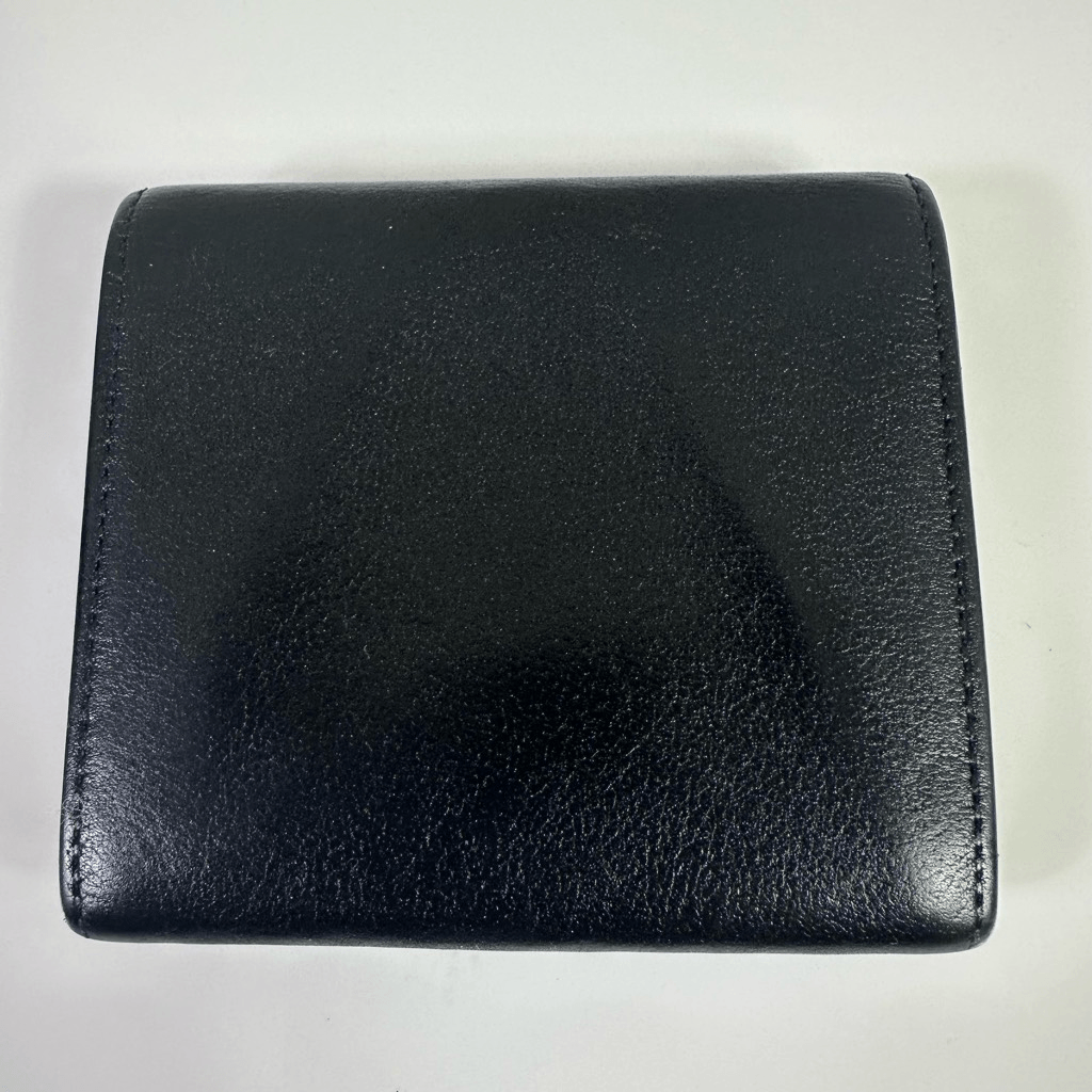 Cartier Vintage Black Leather Coin Purse Case