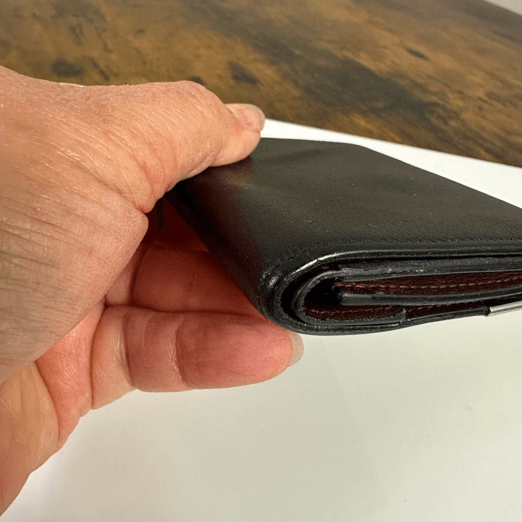 Cartier Vintage Black Leather Coin Purse Case