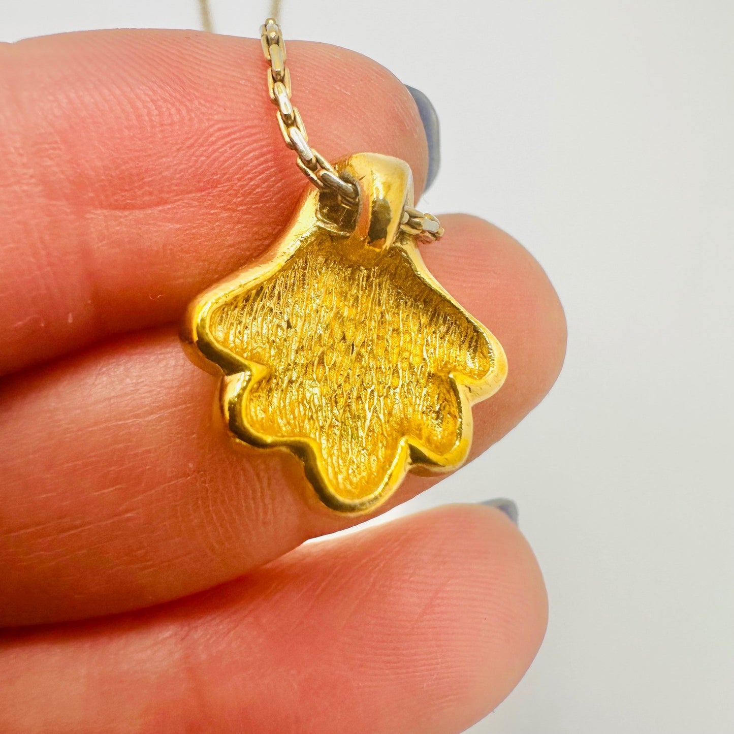 Vintage Christian Dior Gold Rhinestone Pendant Necklace Germany CD Logo