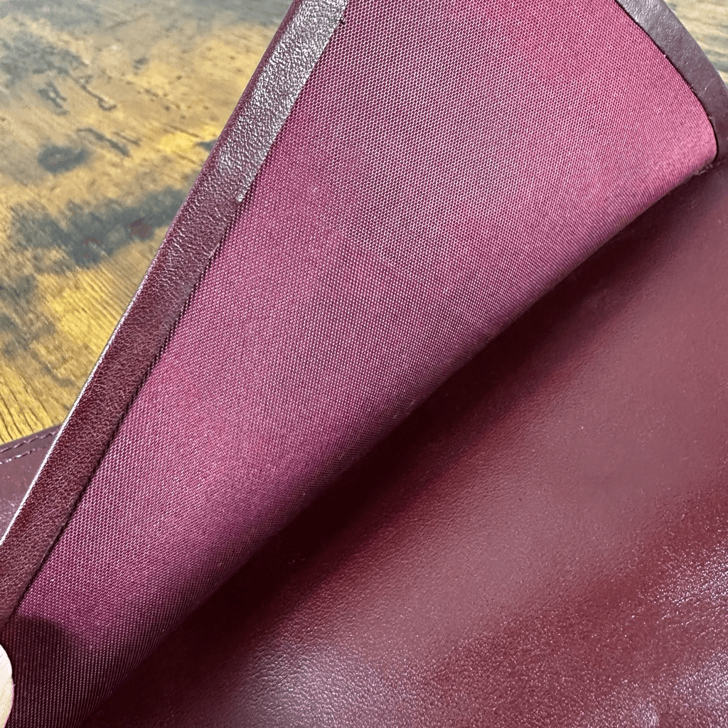 Cartier Vintage Bordeaux Leather Long Bifold Vertical Wallet