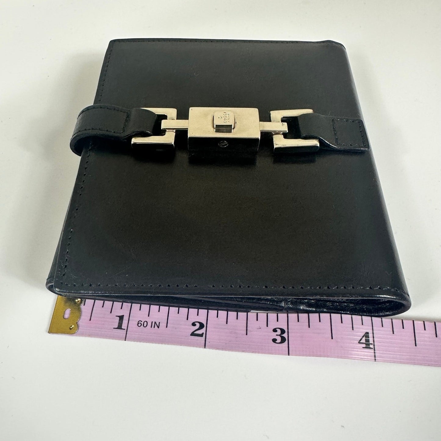 Authentic Gucci Jackie Compact Black Leather Wallet