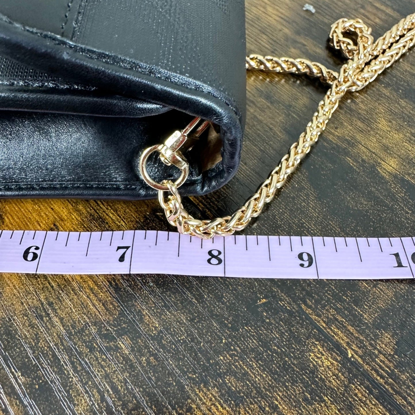 Vintage Christian Dior Monogram Chain Shoulder Bag Black Clutch