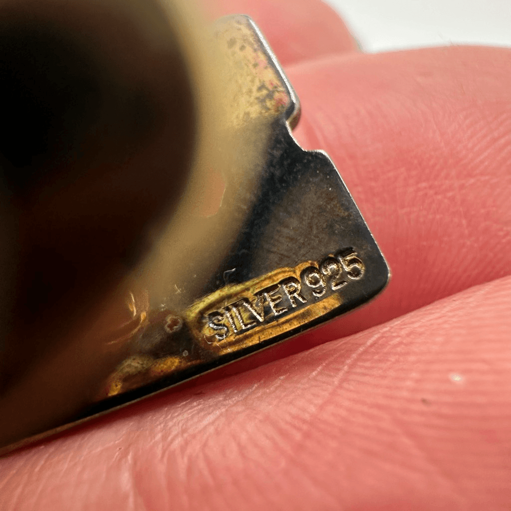 Celine Macadam Horse Carriage Black Enamel Silver 925 Cufflinks