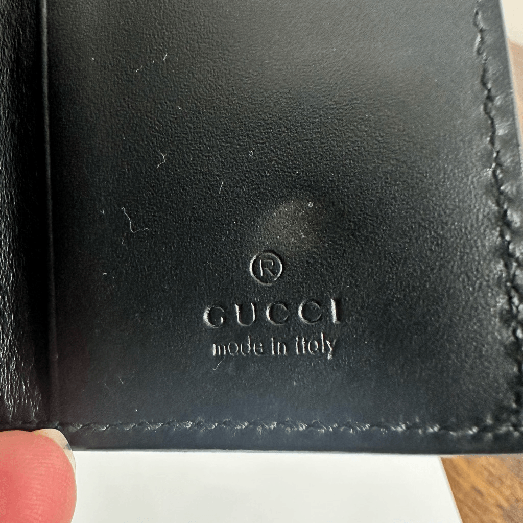 Gucci GG Guccissima Leather 6 Key Case Black