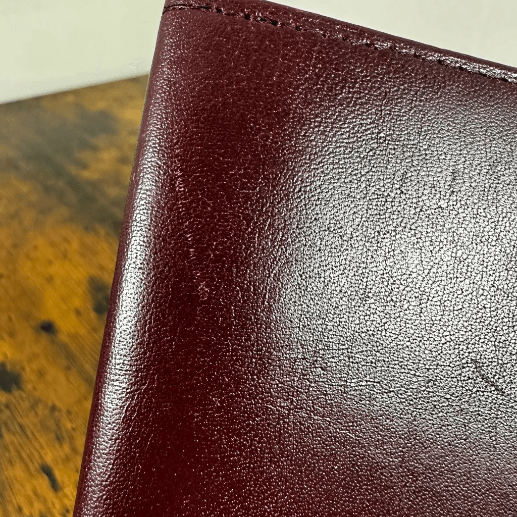 Cartier Vintage Bordeaux Leather Long Bifold Vertical Wallet