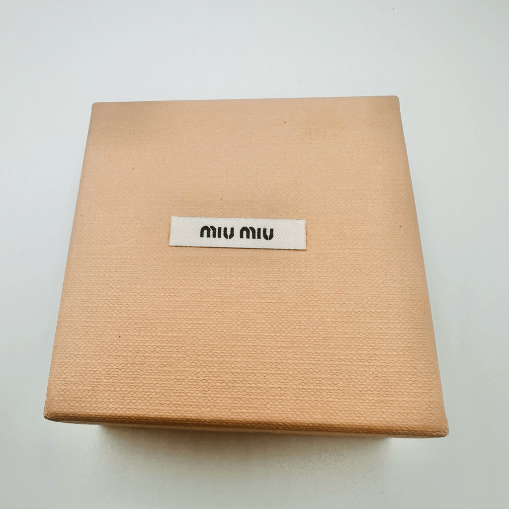 Miu Miu Heart Charm Pink Leather Bracelet With Box