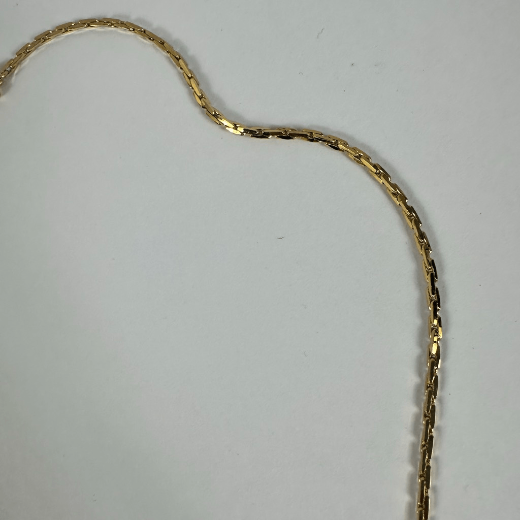Givenchy Vintage Long Snake Chain Simple Gold Tone Necklace 29”