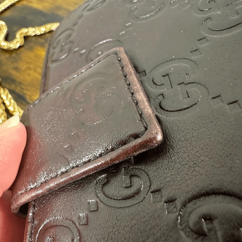 Gucci Guccissima Compact Brown Leather Wallet
